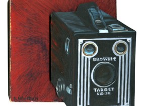 Painting of Brownie Target Six-20 Camera