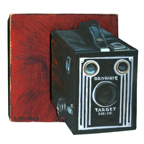 Painting of Brownie Target Six-20 Camera