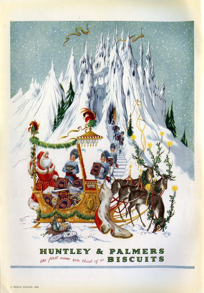 A wonderful example of an ad designed to be a Christmas card to customers.