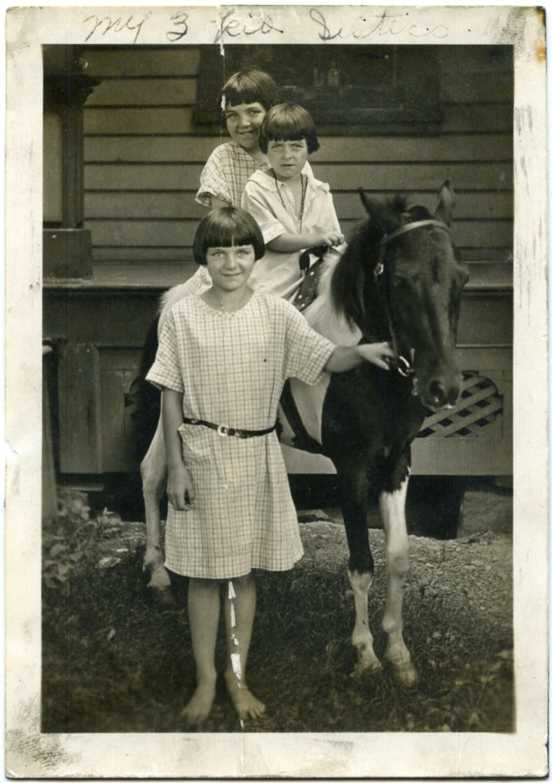 Mom at 3 with two of her sisters