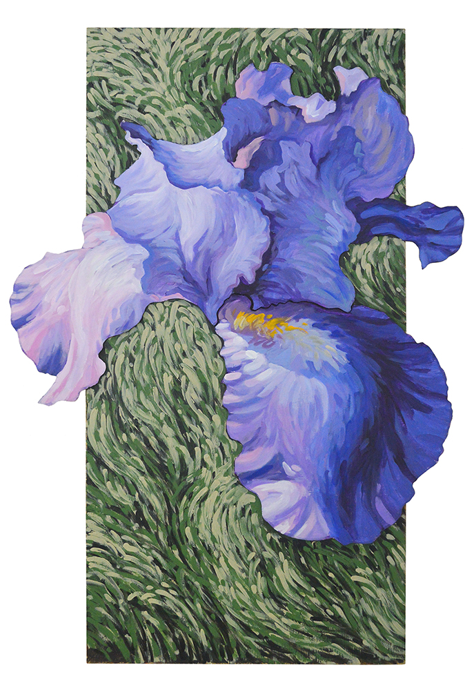 Iris, acrylic on board, 29