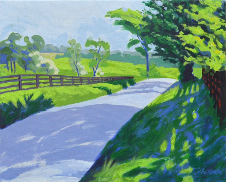 Kentucky Horse Country 1, 20"x16", acrylic on canvas