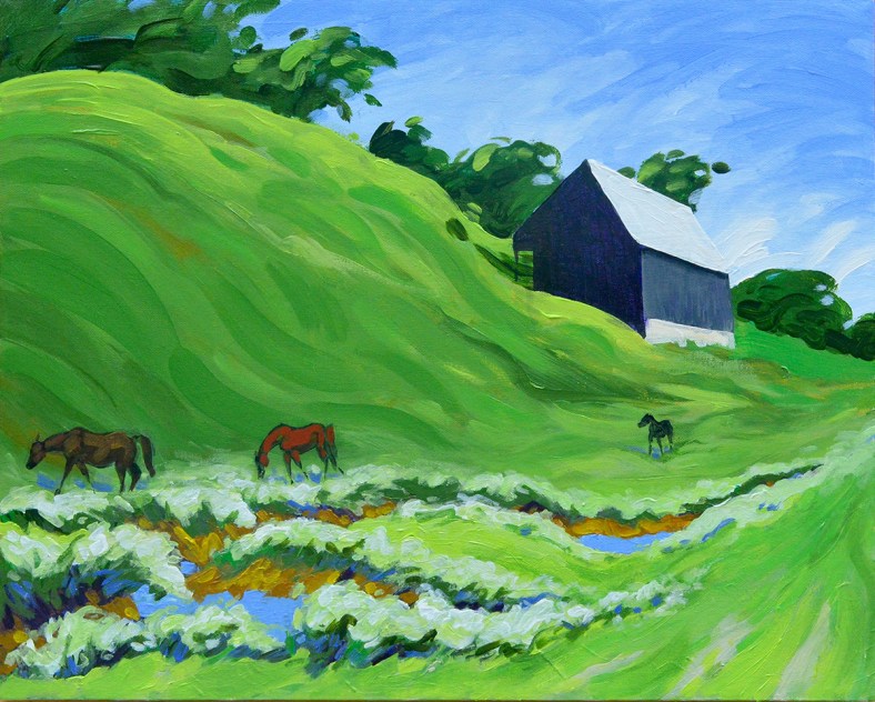 Red Horse, 20" x 16", acrylic on canvas