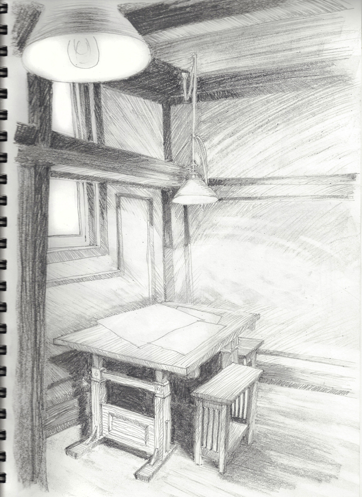 Corner in the drafting room.