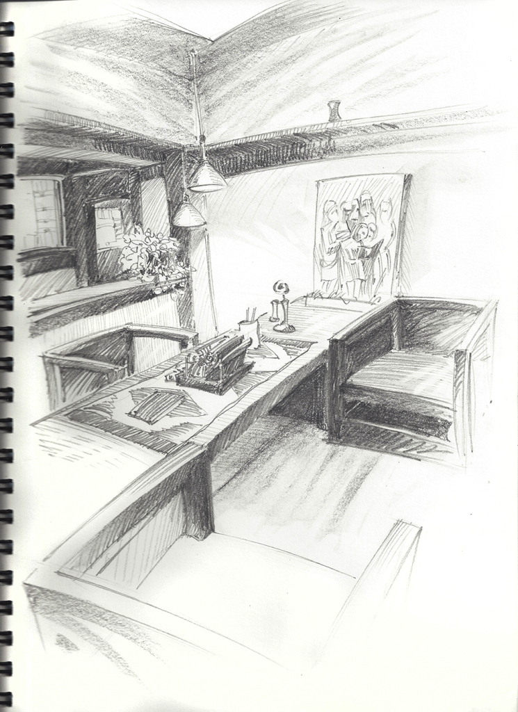 Frank Lloyd Wright's office.