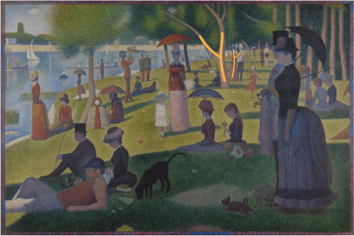 Just one example of a mirrored perceptual association in the painting.